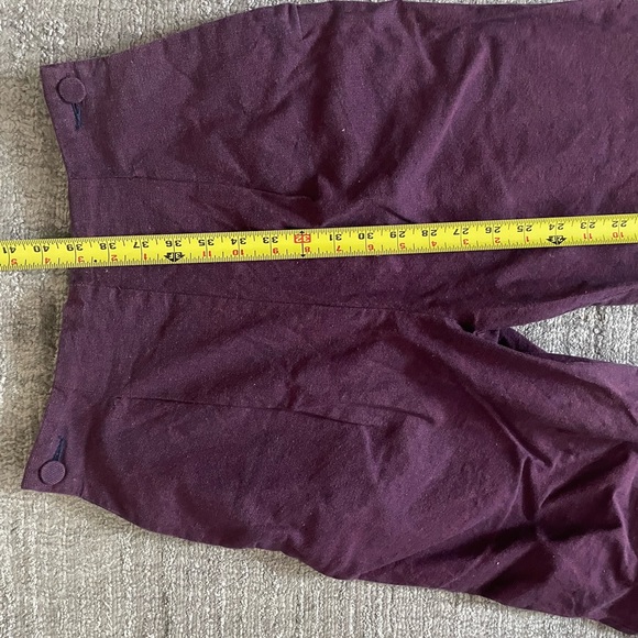 Vintage Esprit Pants - Size 7/8 Cotton Purple Pants High-waisted - Picture 13 of 16